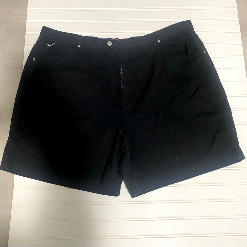Venezia 100% Cotton Shorts Women's Size 28 Black Casual Summer EUC